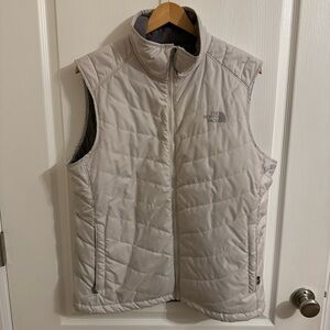 The North Face Quilted Vest in White/Cream